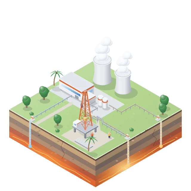 Geothermal diorama